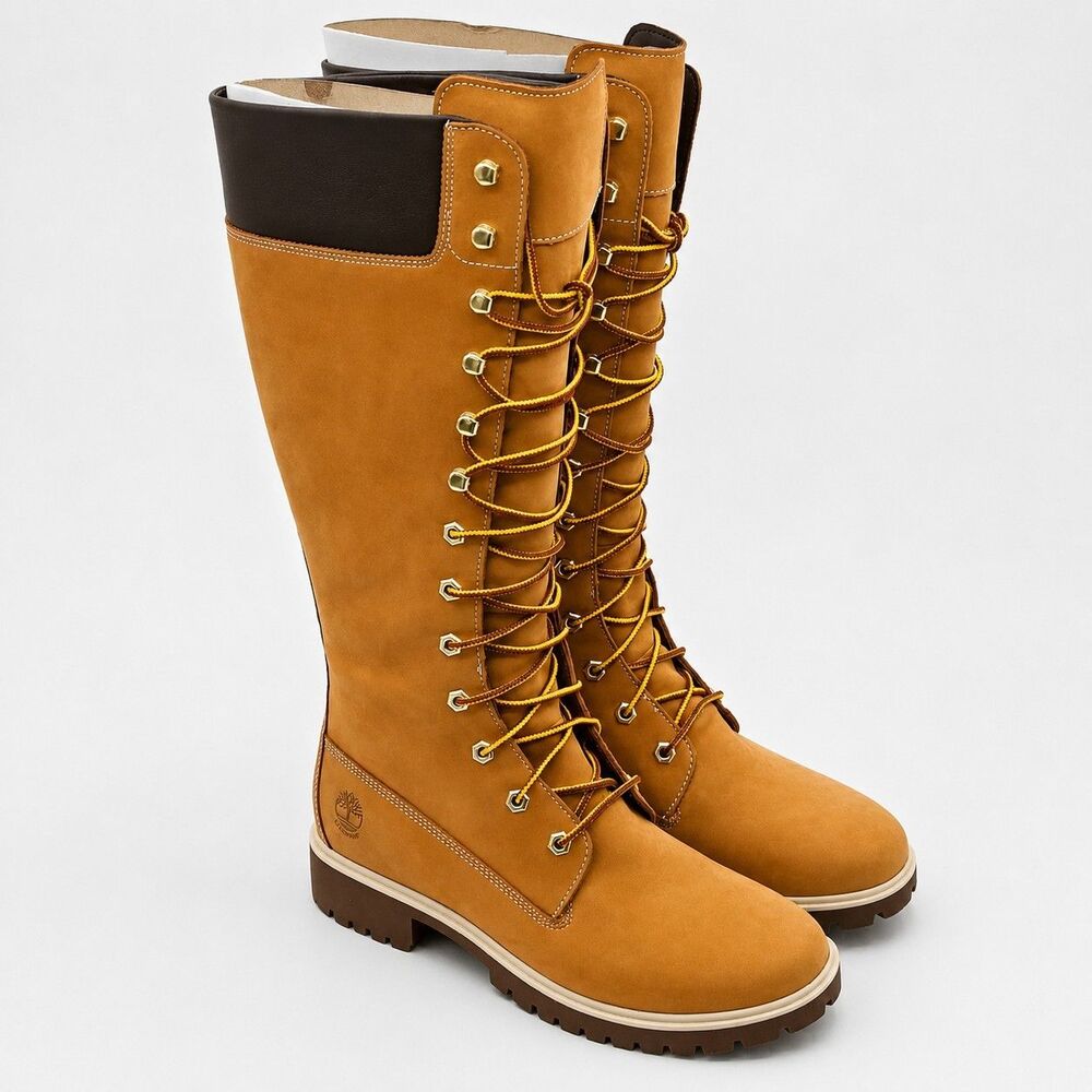 Timberland Women's Timberland Premium 14-Inch Waterproof Boot, Wheat Nubuck, 9.5